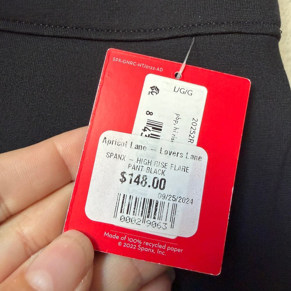 SPANX Black High Rise Flare Pants NWT NEW Size L - Picture 4 of 7